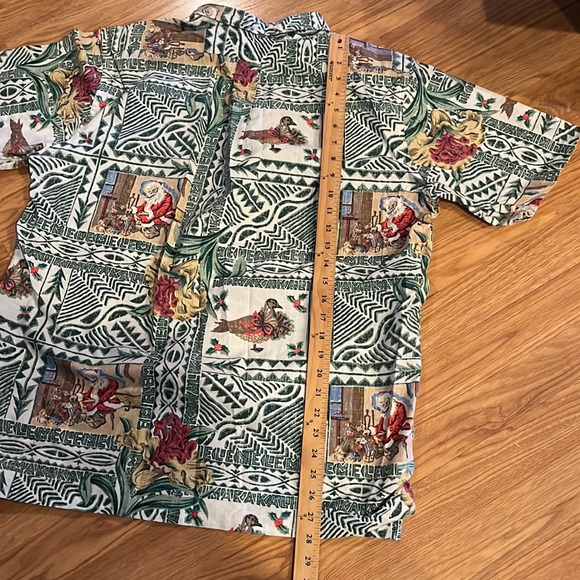 Reyn Spooner Christmas button down Shirt Santa 1/3 button up  size large L - Picture 8 of 10